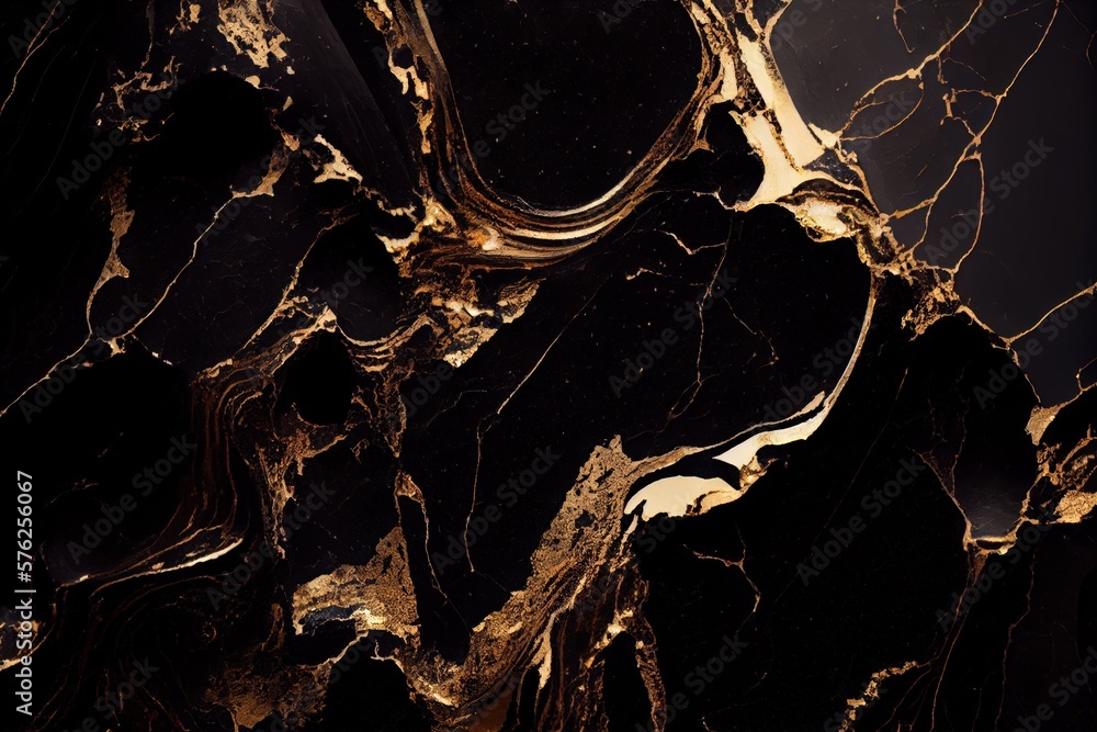 Modern black and golden marble texture background - obrazy, fototapety, plakaty 