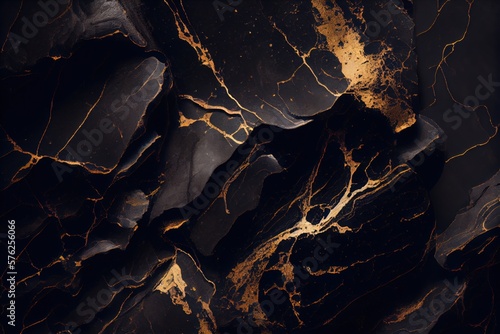 Modern black and golden marble texture background