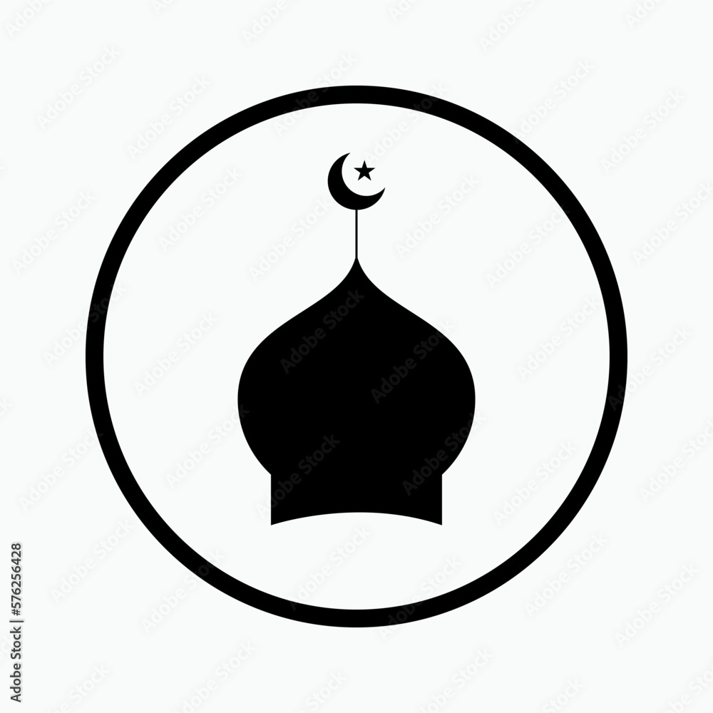 Mosque Icon - Vector, Sign and Symbol for Design, Presentation, Website or Apps Elements. Mosque Icon - Vector, Sign and Symbol for Design, Presentation, Website or Apps Elements.