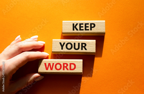 Keep your word symbol Fototapet