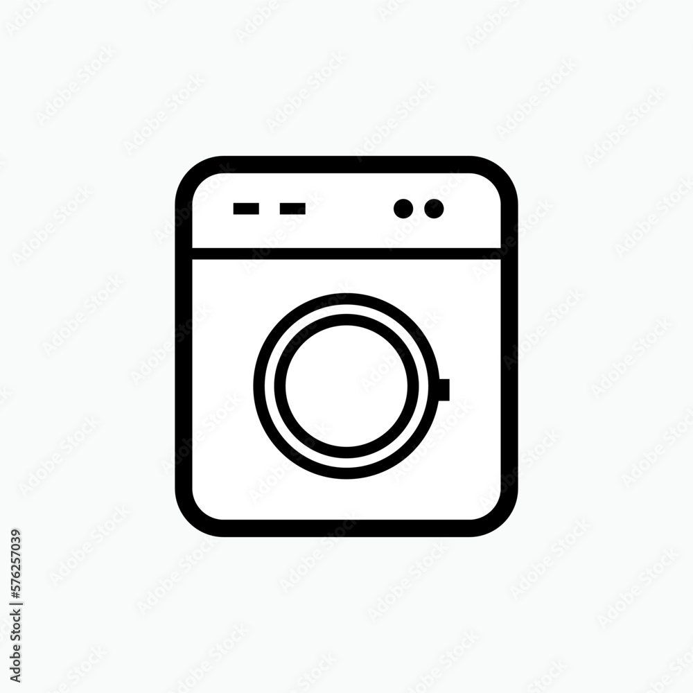 Washing Machine Icon. Laundry Element Symbol - Vector. Washing Machine Icon. Laundry Element Symbol - Vector.