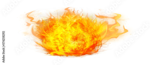 Foto Fire flame on transparent background.