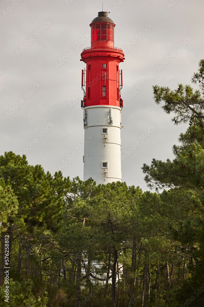 Picuresque Ferret lighthouse in Arcachon Bay. Aquitaine region. France Picuresque Ferret lighthouse in Arcachon Bay. Aquitaine region. France