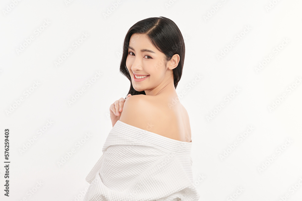 Beautiful young asian woman with clean fresh skin on white background, Face care, Facial treatment, Cosmetology, beauty and spa, Asian women portrait. Beautiful young asian woman with clean fresh skin on white background, Face care, Facial treatment, Cosmetology, beauty and spa, Asian women portrait.