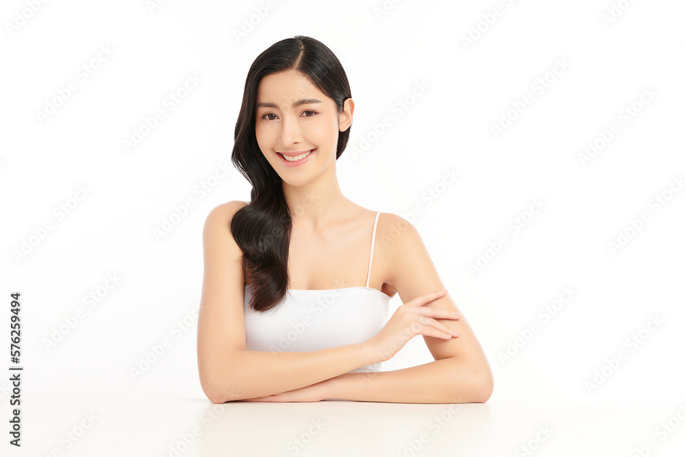 Beautiful young asian woman with clean fresh skin on white background, Face care, Facial treatment, Cosmetology, beauty and spa, Asian women portrait. Beautiful young asian woman with clean fresh skin on white background, Face care, Facial treatment, Cosmetology, beauty and spa, Asian women portrait.