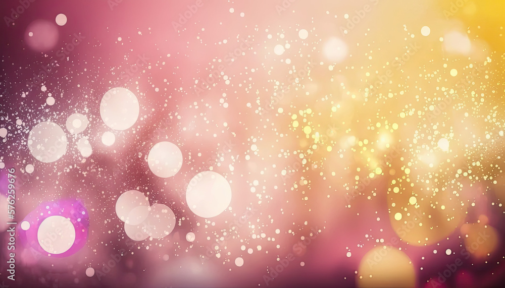 Bokeh background wallpaper backdrop, Easter, spring, pink and yellow, Generative AI