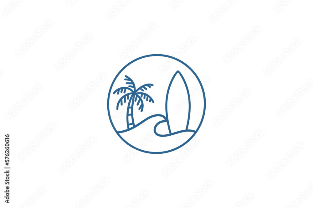 Summer and holiday logo design icon vector Summer and holiday logo design icon vector