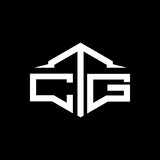 CTG Unique abstract monogram geometric vector logo design. CTG creative initials letter logo concept. CTG letter design.
