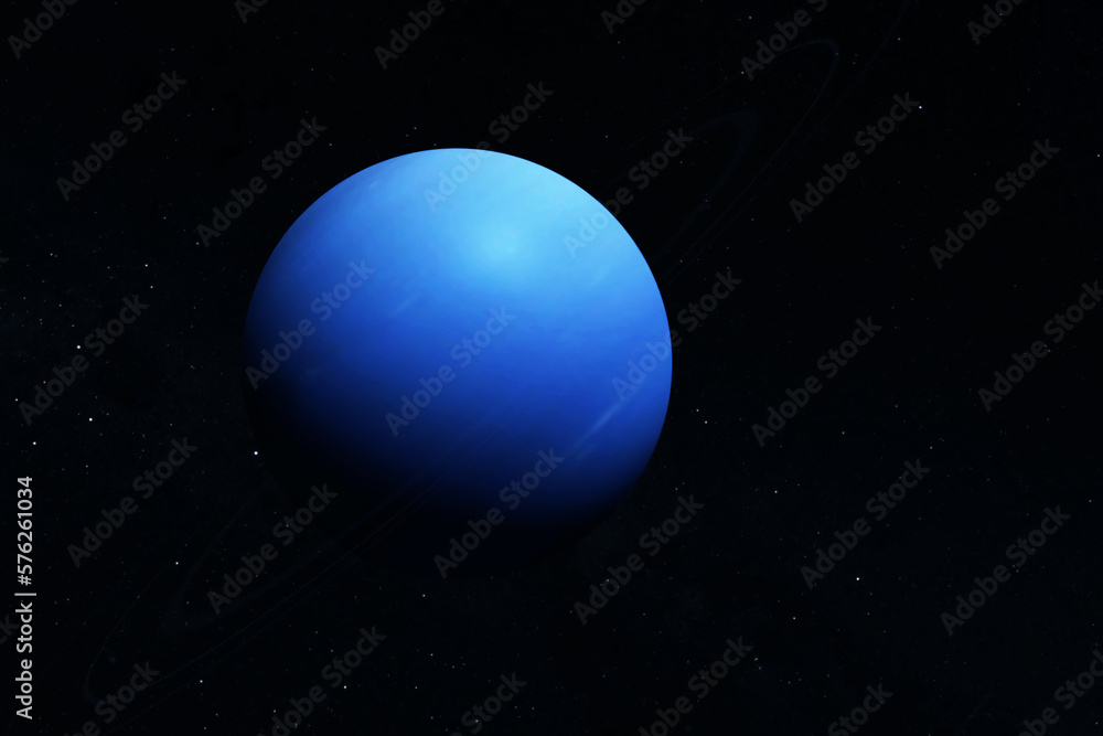 Planet Neptune on a dark background. Elements of this image were furnished by NASA Planet Neptune on a dark background. Elements of this image were furnished by NASA