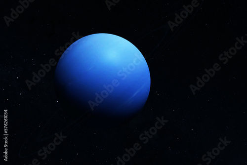 Planet Neptune on a dark background. Elements of this image were furnished by NASA