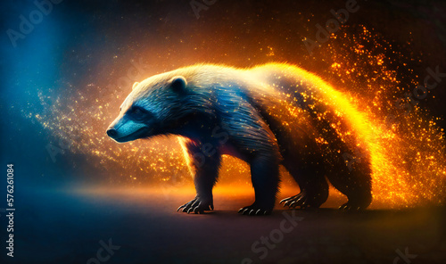 Fotografia, Obraz A determined honey badger on the hunt
