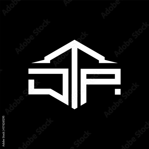 DTP Unique abstract monogram geometric vector logo design. DTP creative initials letter logo concept. DTP letter design.

