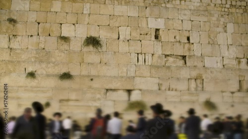 Tourists Admiring The Western Wall In Jerusalem, Israel. - wide photo