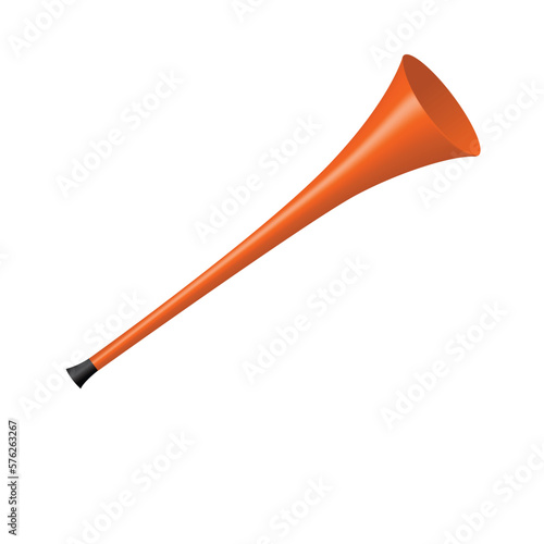 Orange Vuvuzela isolated on a white background