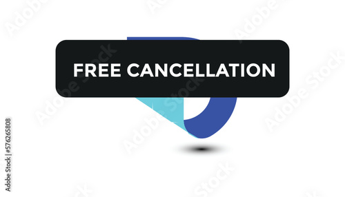 Free cancellation button web banner templates. Vector Illustration
