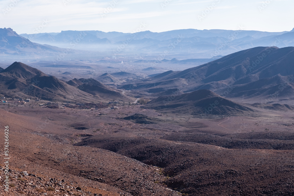 adventure, exploration, and the beauty of nature, the road that crosses the Atlas mountains in Morocco
