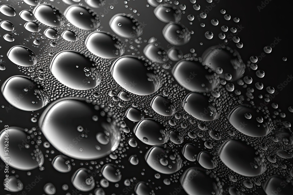 Water drops on glass. Generative AI Water drops on glass. Generative AI