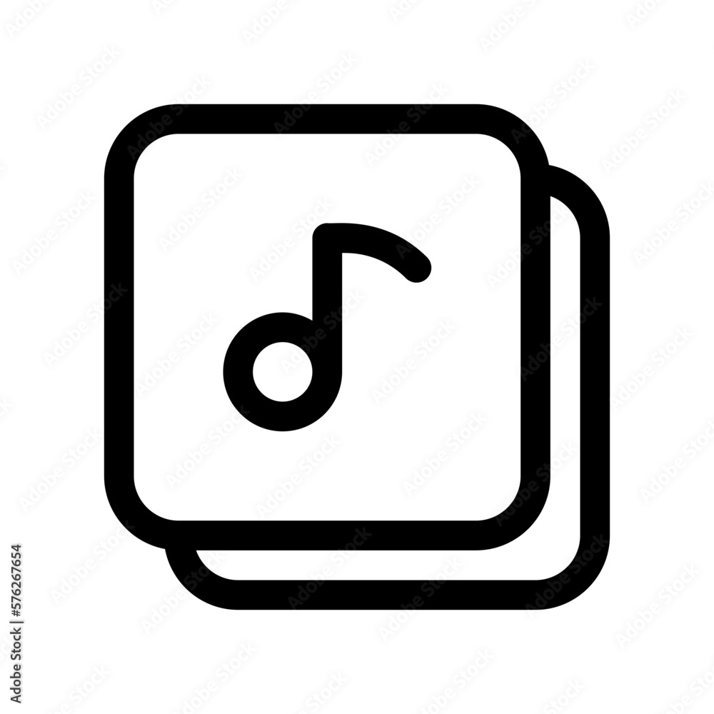 Editable vector music playlist album icon. Black, transparent white background. Part of a big icon set family. Perfect for web and app interfaces, presentations, infographics, etc Editable vector music playlist album icon. Black, transparent white background. Part of a big icon set family. Perfect for web and app interfaces, presentations, infographics, etc