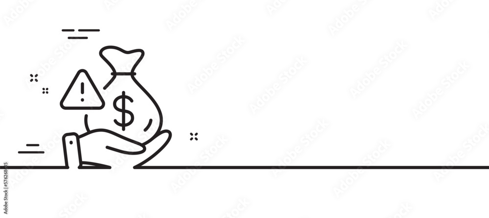 Bribe line icon. Money fraud crime sign. Cash scam symbol. Minimal line illustration background. Bribe line icon pattern banner. White web template concept. Vector Bribe line icon. Money fraud crime sign. Cash scam symbol. Minimal line illustration background. Bribe line icon pattern banner. White web template concept. Vector