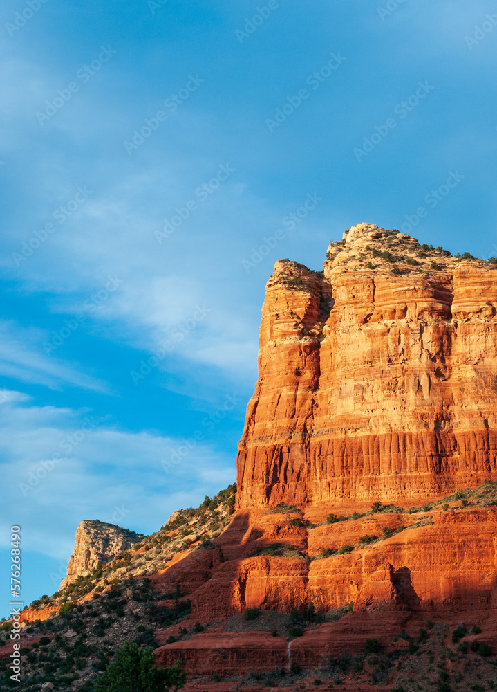 Cliff side of a Butte at Sedona, Arizona
