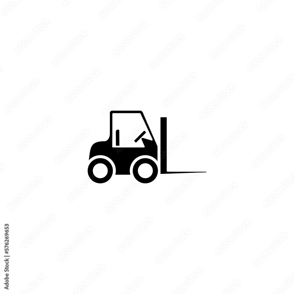 Forklift icon isolated on white background from industrial process collection.