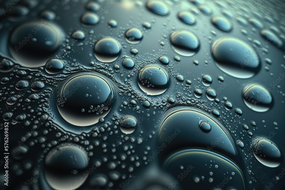Water drops on glass. Generative AI Water drops on glass. Generative AI
