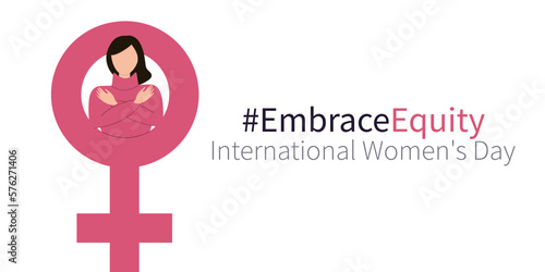 #EmbraceEquity. International womens day.International womens day concept poster. 2023 womens day.International Women's Day.Women's Day vector illustration.Women's Day banner.