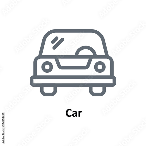 Car Vector Outline Icons. Simple stock illustration stock