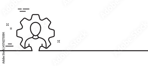 Professional line icon. Handyman service sign. Mechanic symbol. Minimal line illustration background. Professional line icon pattern banner. White web template concept. Vector