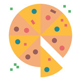 pizza flat icon style