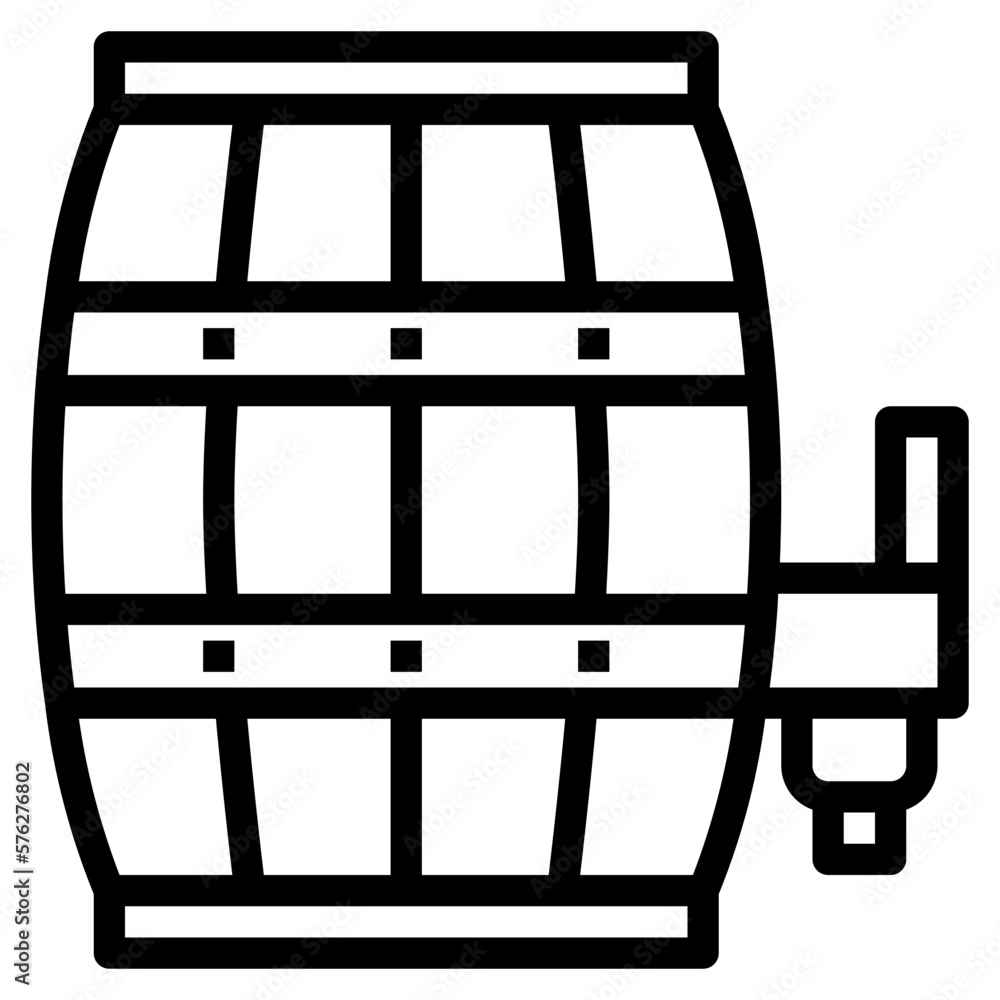 barrel line icon style barrel line icon style