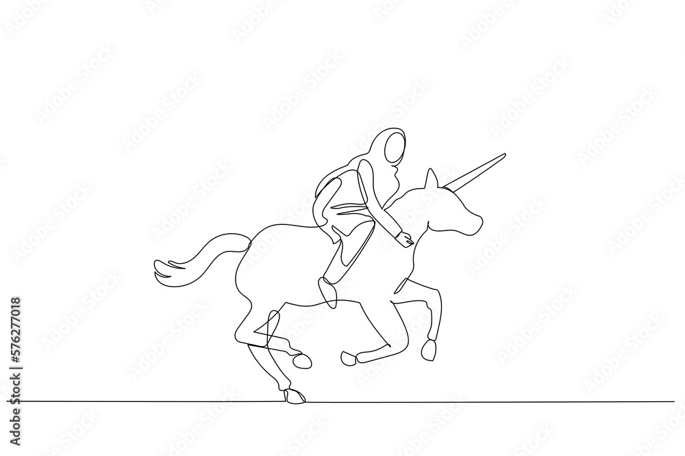 muslim woman riding unicorn ready to expand to new area muslim woman riding unicorn ready to expand to new area