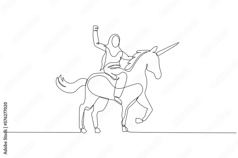 muslim woman riding a unicorn with the horse only standing on three foot muslim woman riding a unicorn with the horse only standing on three foot