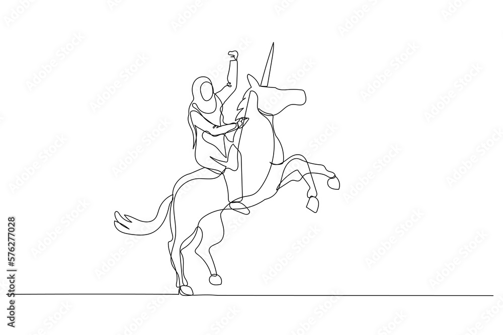 custom made wallpaper toronto digitalmuslim woman riding a unicorn and having billion dollar valuation company