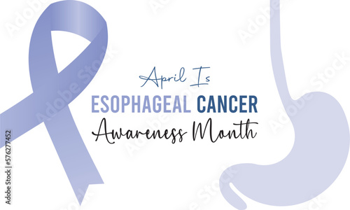 Esophageal Cancer Awareness Calligraphy Poster Design.April is Cancer Awareness Month.