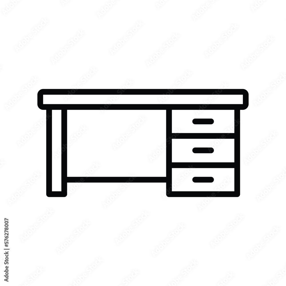 desk icon vector design template in white background desk icon vector design template in white background