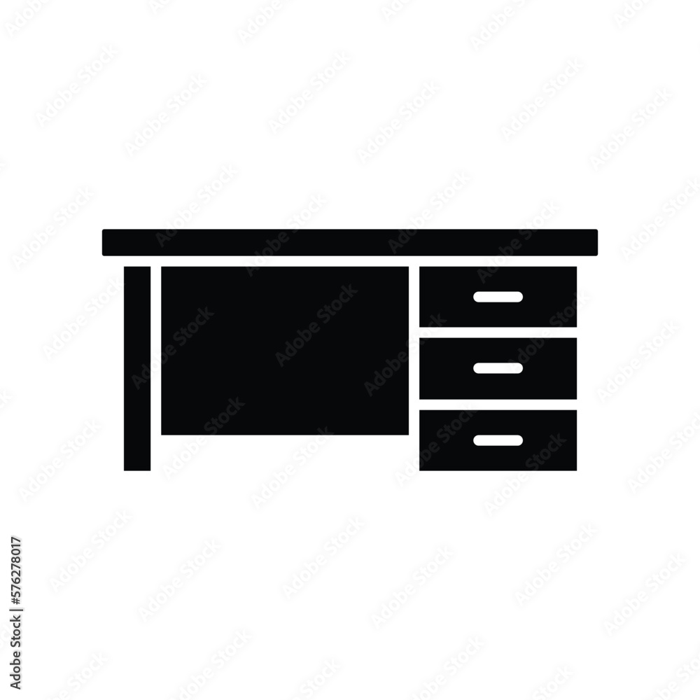 desk icon vector design template in white background desk icon vector design template in white background