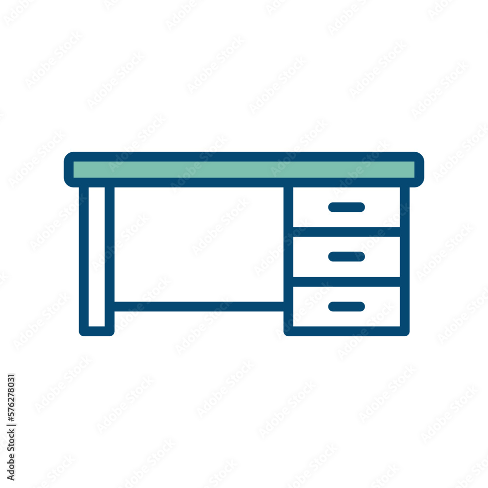 desk icon vector design template in white background desk icon vector design template in white background