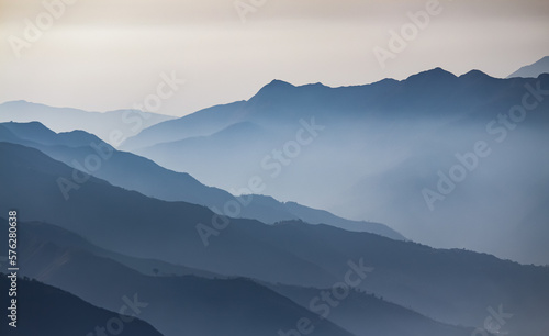 A layered of foggy mountains © Sandeep T2