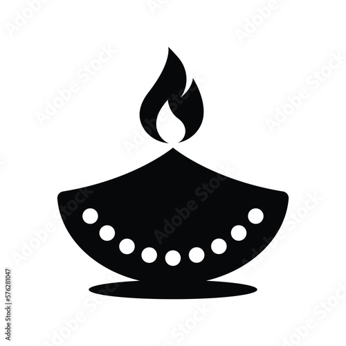 Diwali  icon design. Element of World religiosity icon. diya lamp vector icon. isolated on white background