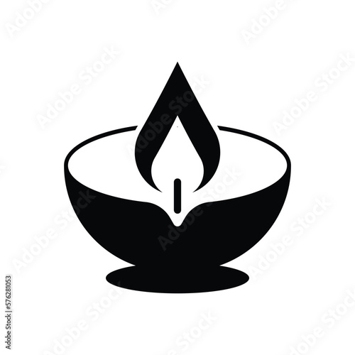 Diwali  icon design. Element of World religiosity icon. diya lamp vector icon. isolated on white background