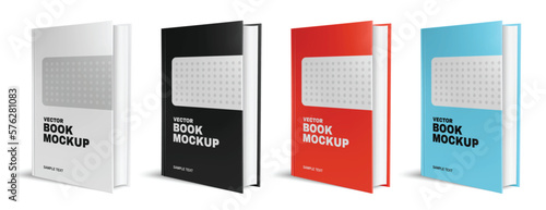 Realistic Book Mockup Set