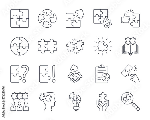 Photographie Vector puzzle icons