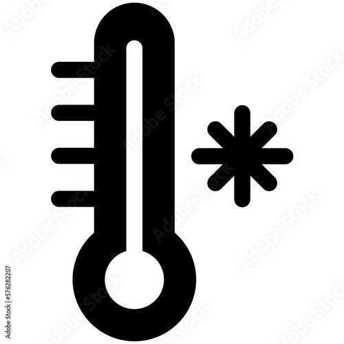 temperature cold black solid icon