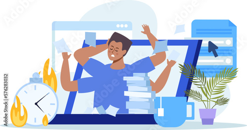 Multitasking Flat Background