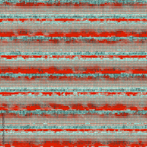 Multicolor Glitch Textured Striped Pattern