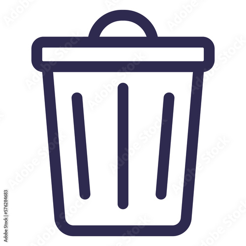 Trash bin icon, line design