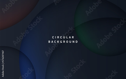 abstract black circle shadow and light papercut dimension background, eps10 vector