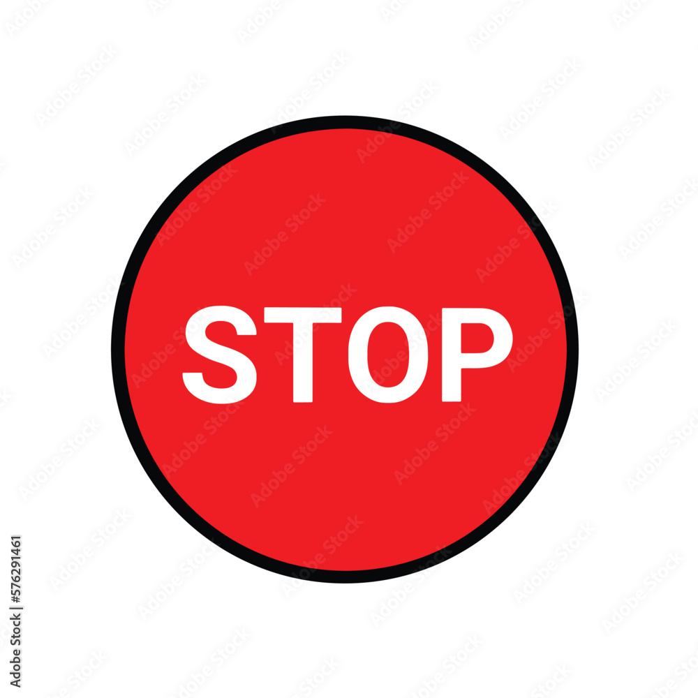 Traffic sign stop. Prohibition sign. Vector illustration. on white background Traffic sign stop. Prohibition sign. Vector illustration. on white background