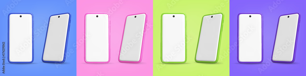 3d realistic Mock-up smart phone empty screen, vector illustration 3d realistic Mock-up smart phone empty screen, vector illustration